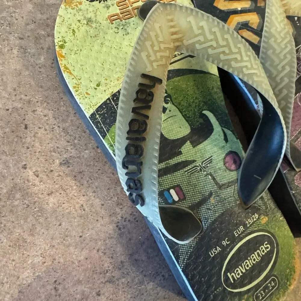 Havaianas Toy Story Space Ranger Kids Flip Flop Sandals Toddler Size 9